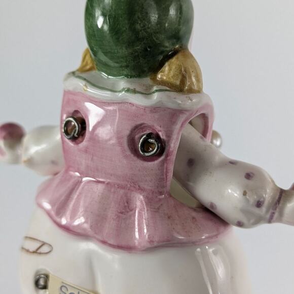 Schmid Doll Christmas Ornament Porcelain Vtg Signed Jumping Jack Ballerina Girl - Picture 6 of 12